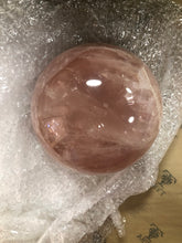 Load image into Gallery viewer, Star Rose Quartz Sphere from Brazil with Iron Inclusions Crystal