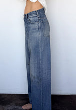 Load image into Gallery viewer, BAGGY CUT JEAN IN VINTAGE MEDIUM WASH DISTRESSING DONE BY HAND