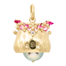 Load image into Gallery viewer, Polly Wales Rainbow Owl Bell Charm