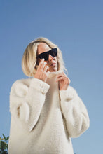 Load image into Gallery viewer, GODS TRUE CASHMERE PEARL CLOUD CASHMERE SWEATER WITH AMETHYST