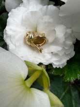 Load image into Gallery viewer, HARGREAVES AGNES SNAIL POD PENDANT (pendant only) 18k yellow gold and Old Mine Cut Diamonds with hand engraved scrolls
