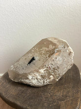 Load image into Gallery viewer, Citrine with Green Tourmaline Rough Point - from Brazil Crystal
(Rough Chunk with Green Tourmaline inclusions)