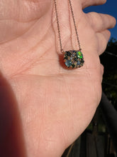 Load image into Gallery viewer, BESPOKE INTO THE WILD MINI PENDANT ENCHANTED BLUE AND GREEN SAPPHIRES, DIAMONDS, PARAIBA TOURMALINE, BLACK OPAL