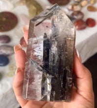 Load image into Gallery viewer, AAA Grade Quartz Point with Green Tourmaline Inclusions - form Brazil Crystal