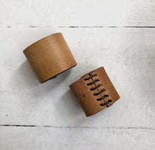 Load image into Gallery viewer, Naturally Dyed Leather Scarf/ Bandana Cuffs
