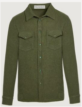 Load image into Gallery viewer, GODS TRUE CASHMERE OLIVE WITH EMERALD BUTTONS