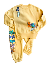 Load image into Gallery viewer, ROWDY SPROUT SUNSET YELLOW GRATEFUL DEAD SWEATPANTS