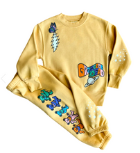 Load image into Gallery viewer, ROWDY SPROUT SUNSET YELLOW GRATEFUL DEAD SWEATPANTS