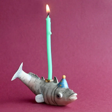 Load image into Gallery viewer, CAMP HOLLOW PORCELAIN ANIMAL CAKE TOPPERS / CANDLE HOLDER