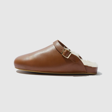 Load image into Gallery viewer, BEATRICE VALENZUELA UMBER BROWN CLOG WITH SHEARLING