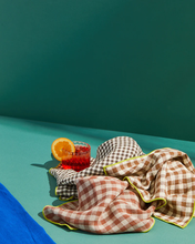 Load image into Gallery viewer, MIXED COOKIE NAPKIN SET OF SIX CHECKER