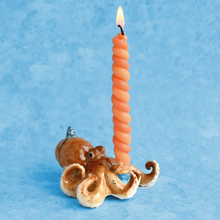 Load image into Gallery viewer, CAMP HOLLOW PORCELAIN ANIMAL CAKE TOPPERS / CANDLE HOLDER