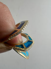 Load image into Gallery viewer, ANDY LIF COBRA RING 18K GOLD WITH ENAMEL AND PAVE DIAMONDS