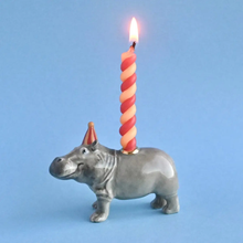 Load image into Gallery viewer, CAMP HOLLOW PORCELAIN ANIMAL CAKE TOPPERS / CANDLE HOLDER