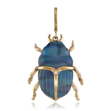 Load image into Gallery viewer, MAURA GREEN LUMINESCENT SCARAB BEETLE CHARM