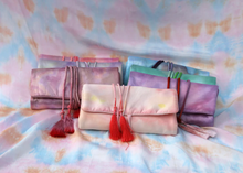 Load image into Gallery viewer, HAND DYED SILK JEWELRY ROLLS CASE