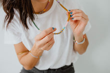 Load image into Gallery viewer, CUERDA LONG NECKLACE ONE OF A KIND JAPANESE GLASS BEAD LONG NECKLACE