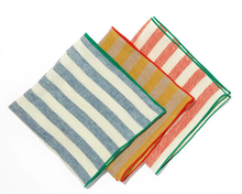 Load image into Gallery viewer, MIXED SALAD STRIPE NAPKIN SET OF SIX