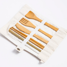 Load image into Gallery viewer, BROOKLYN MADE NATURAL Bamboo Utensil Set, Zero Waste, Straw Fork Knife Spoon