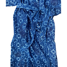 Load image into Gallery viewer, FAR WEST BATIK ROBE HAND BATIK AND BLOCK PRINTED INDIGO BLUE AND WHITE