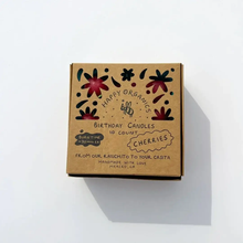 Load image into Gallery viewer, BEESWAX BIRTHDAY CANDLES CHERRY, BLACKBERRY, STRAWBERRY, RASPBERRY