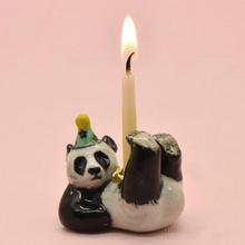 Load image into Gallery viewer, CAMP HOLLOW PORCELAIN ANIMAL CAKE TOPPERS / CANDLE HOLDER