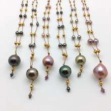 Load image into Gallery viewer, TAHITIAN PEARL AND 18K GOLD NECKLACE