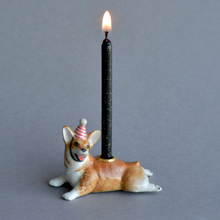 Load image into Gallery viewer, CAMP HOLLOW PORCELAIN ANIMAL CAKE TOPPERS / CANDLE HOLDER