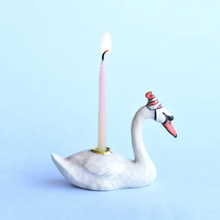 Load image into Gallery viewer, CAMP HOLLOW PORCELAIN ANIMAL CAKE TOPPERS / CANDLE HOLDER