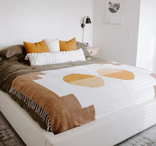 Load image into Gallery viewer, TREK LIGHT GEAR HORIZON BLANKET IN TAN AND WHITE