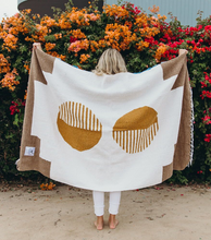 Load image into Gallery viewer, TREK LIGHT GEAR HORIZON BLANKET IN TAN AND WHITE
