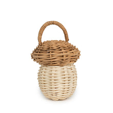 Load image into Gallery viewer, EcoFreax Handmade Natural Rattan Mushroom Rattle - Wicker Toy