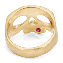 Load image into Gallery viewer, POLLY WALES Extra Small Pink Snaggletooth Skull Ring SIZE 4.5