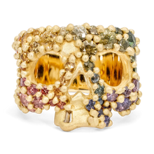 Load image into Gallery viewer, POLLY WALES Blossom Crush Kali Skull Ring SIZE 7.5
