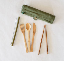 Load image into Gallery viewer, BROOKLYN MADE NATURAL Bamboo Utensil Set, Zero Waste, Straw Fork Knife Spoon