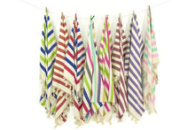 Load image into Gallery viewer, NATIVA towel blanket stripe rainbow Color Block Striped Throw- Multi Original