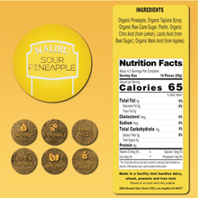 Load image into Gallery viewer, CALIFORNIA GUMMY BEARS MALIBU SOUR PINEAPPLE- ORGANIC, VEGAN, PLANT BASED, SUSTAINABLE GUMMY BEARS