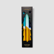 Load image into Gallery viewer, PINK STORIES Dip Dye Xmas * Frosty blue BLUES WITH GOLD CANDLES