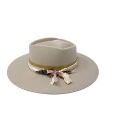 Load image into Gallery viewer, LOVELY BIRD SYDNEY FEDORA ANTIQUE WITH SILK