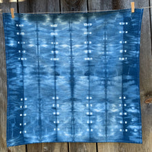 Load image into Gallery viewer, FIBER + MUD Indigo Dyed Shibori Tea Towel Pins