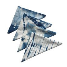 Load image into Gallery viewer, FIBER + MUD Indigo Dyed Shibori Cloth Napkins Assorted