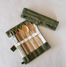 Load image into Gallery viewer, BROOKLYN MADE NATURAL Bamboo Utensil Set, Zero Waste, Straw Fork Knife Spoon
