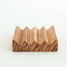 Load image into Gallery viewer, BROOKLYN MADE NATURAL ZEBRA WOOD SOAP DISH NATURAL WOOD 4"