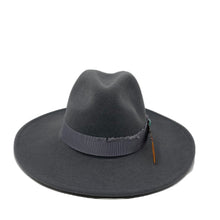 Load image into Gallery viewer, LOVELY BIRD DALLAS FEDORA ASH BLUE GRAY / NAVY HAT