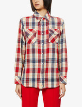 Load image into Gallery viewer, GODS TRUE CASHMERE RED MULTI TARTAN MOONSTONE BUTTONS UNISEX