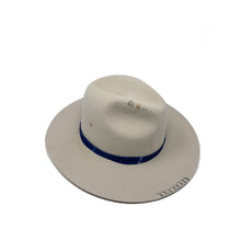 Load image into Gallery viewer, LOVELY BIRD BROOKLYN FEDORA IN NAVAJO WHITE WITH CUSTOM EMBELLISHMENTS