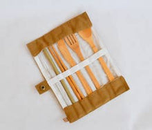 Load image into Gallery viewer, BROOKLYN MADE NATURAL Bamboo Utensil Set, Zero Waste, Straw Fork Knife Spoon