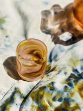 Load image into Gallery viewer, UPSTATE HAND DYED AN BLOWN FRANKIE CUP PINK AND TAN CUP / GLASS