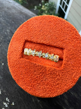 Load image into Gallery viewer, MINI STAR RING 18K YELLOW GOLD DIAMOND SET STARS
