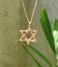 Load image into Gallery viewer, GOLD AND DIAMOND STAR OF DAVID
